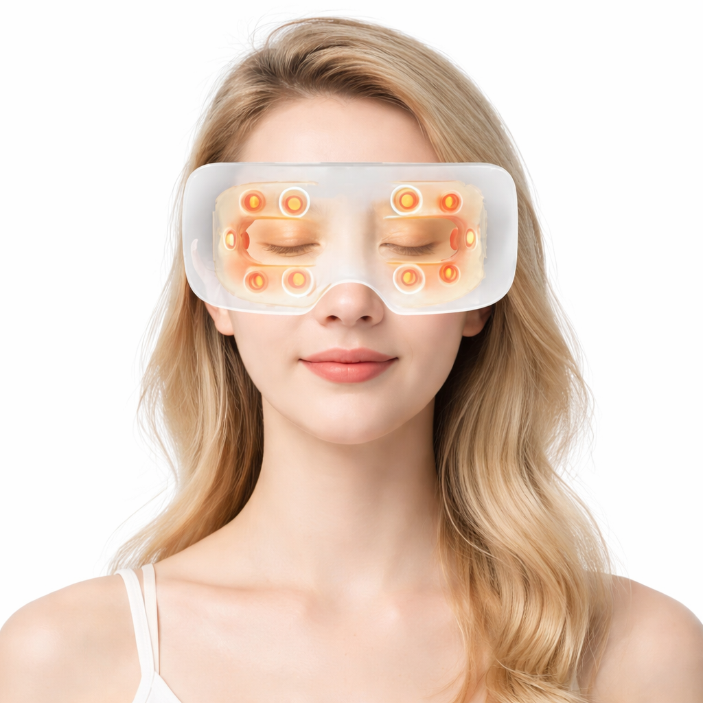 Kobieta z masażerem na oczach